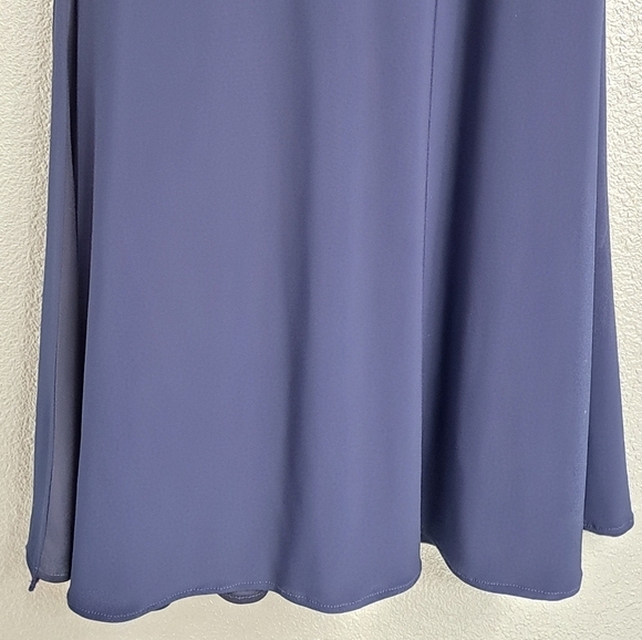 Royal Blue Long Formal Skirt With Lace Waistband Size 2 - Picture 2 of 10